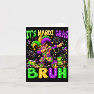 Its Mardi Gras Bruh Dabbing Boy New Orleans Trip M Card