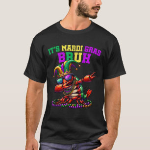 It's Mardi Gras Bruh Dabbing Crawfish Carnival Kid T-Shirt