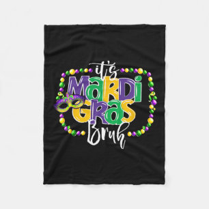 It's Mardi Gras Bruh Funny Teens Boys Kids Mardi G Fleece Blanket