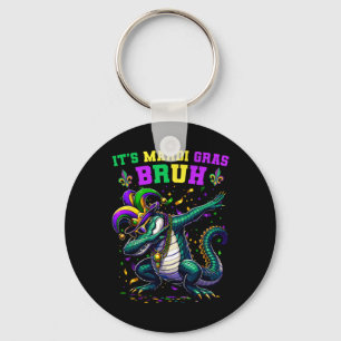 It's Mardi Gras Bruh Marigator Alligator Mardi Gra Key Ring