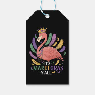 Its Mardi Gras Y'all Flamingo Costume Gift Tags