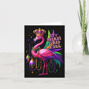 Its Mardi Gras Y'all Flamingo Costume Girls Women Card