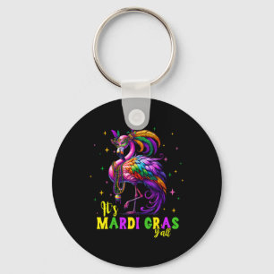 Its Mardi Gras Y'all Flamingo Costume Girls Women  Key Ring