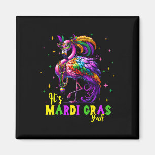 Its Mardi Gras Y'all Flamingo Costume Girls Women Magnet