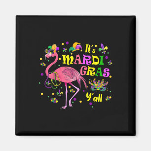 Its Mardi Gras Y'all Flamingo Costume Girls Women Magnet