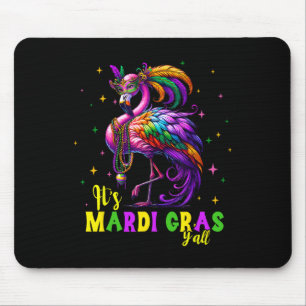Its Mardi Gras Y'all Flamingo Costume Girls Women Mouse Pad