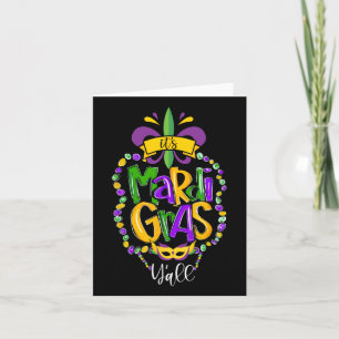 Its Mardi Gras Yall Funny Mardi Gras Party Mask Co Card