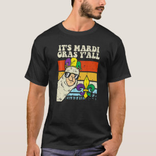 Its Mardi Gras Yall Jester Llama Alpaca Men Women T-Shirt