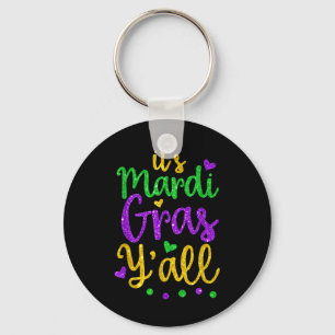 Its Mardi Gras Yall Mardi Gras Party Mask Costume  Key Ring