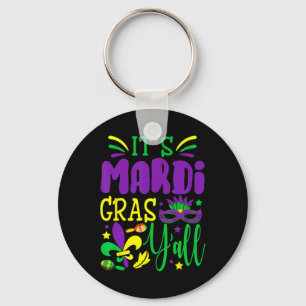 Its Mardi Gras Yall Mardi Gras Party Mask Costume  Key Ring