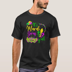 Its Mardi Gras Yall Mardi Gras Party Mask Fleur De T-Shirt