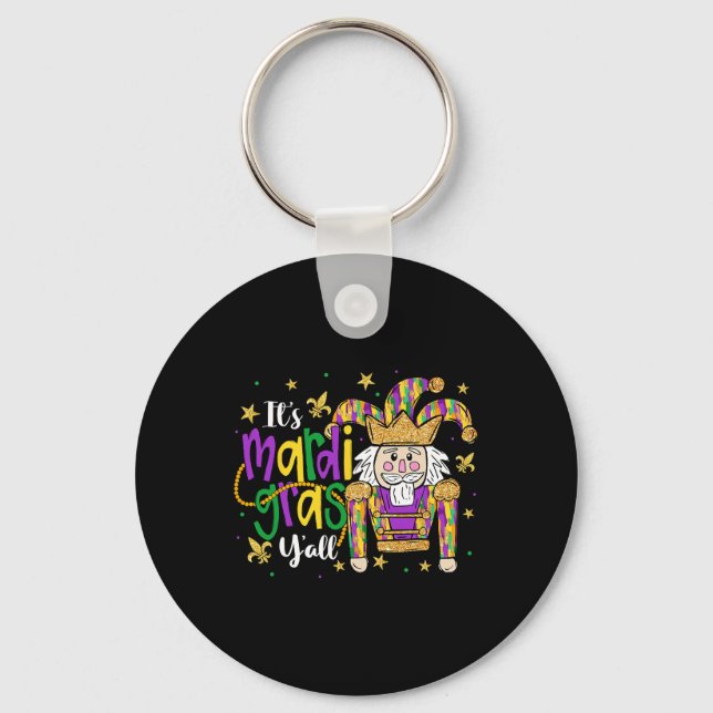 It's Mardi Gras Yall Nutcracker Jeaster Hat Men Wo Key Ring (Front)