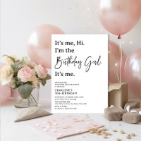 It's Me Hi. I'm the Birthday Girl Party
