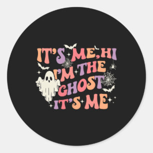 It's Me Hi I'm The Ghost It's Me Happy Halloween Classic Round Sticker