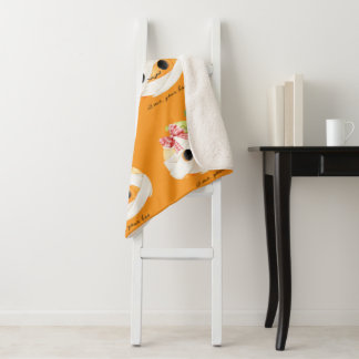 It's Me Your Boo Cosy Fall Pumpkin Sherpa Blanket