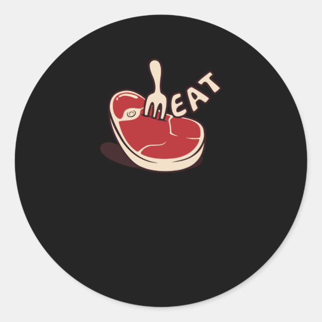 it's Meat Classic Round Sticker (Front)