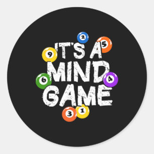 It's Mind Game Snooker Pool Billiards Player  Classic Round Sticker