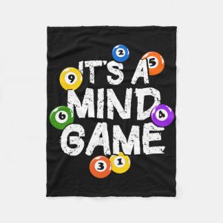 It's Mind Game Snooker Pool Billiards Player  Fleece Blanket