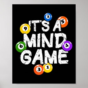 It's Mind Game Snooker Pool Billiards Player  Poster