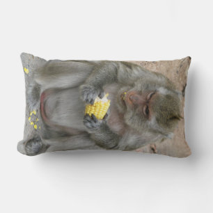 It's Mine!! ... Wild Thai Macaque Monkey Lumbar Cushion