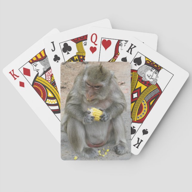 It's Mine!! ... Wild Thai Macaque Monkey Playing Cards (Back)