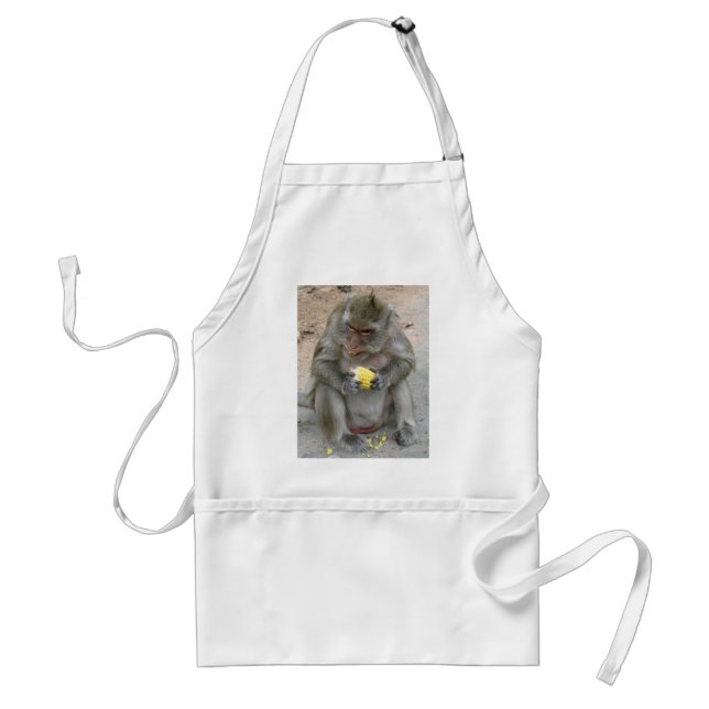 It's Mine!! ... Wild Thai Macaque Monkey Standard Apron (Front)