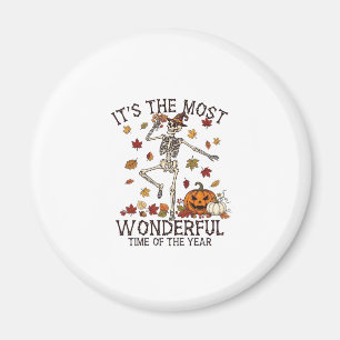 Its Most Wonderful Dancing Skeleton Halloween Witc Magnet