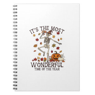 Its Most Wonderful Dancing Skeleton Halloween Witc Notebook