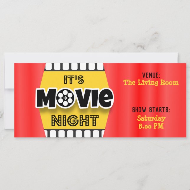 It's Movie Night Invitation (Front)