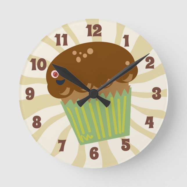 It's Muffin Time! Round Clock (Front)