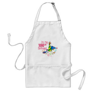 It's My 100th Birthday (Party Hats) Standard Apron