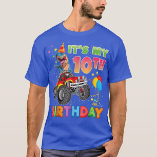 It's My 10th Birthday 10 Year Old Dinosaur Monster T-Shirt