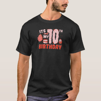 Its My 10Th Birthday 10 Years Girls 10 Double Digi T-Shirt