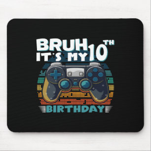 It's My 10th Birthday 10 Years Old Cool Video Game Mouse Pad