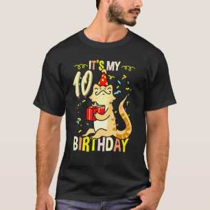 Its My 10th Birthday Bearded Dragon Lizard T-Shirt