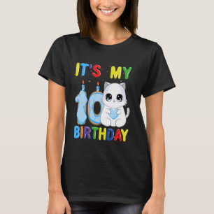 It's My 10th Birthday Boy 10 Year Old Ragdoll Cat T-Shirt