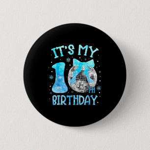 Its My 10th Birthday Coquette Bow Disco 10 Year Ol 6 Cm Round Badge