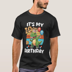 It's My 10th Birthday Cute T-Rex Dinosaur Tenth Bd T-Shirt