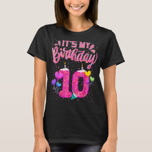 It's My 10th Birthday Doughnut Happy 10 Years Old T-Shirt