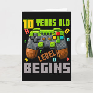 It's My 10th Birthday Pixel Gaming Controller 10 Y Card