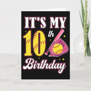 It's My 10th Birthday Softll Girl 10 Year Old Part Card