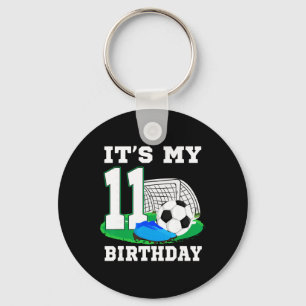 It's My 11 Year Old Birthday Soccer 11th Party Boy Key Ring