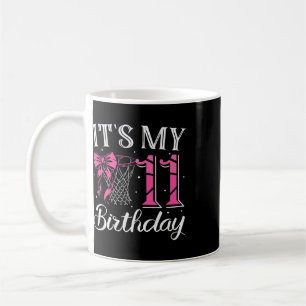 It's My 11 Years Old Birthday Coquette Sketll Girl Coffee Mug