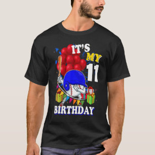 It's My 11th Birthday 11 Year Old Baseball Birthda T-Shirt