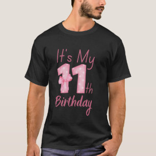 It's My 11th Birthday 11th Coquette Themed Birthda T-Shirt
