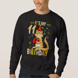 Its My 11th Birthday Bearded Dragon Lizard Sweatshirt