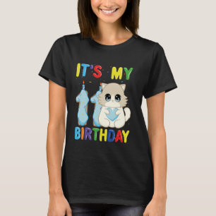 It's My 11th Birthday Boy 11 Year Old Ragdoll Cat T-Shirt