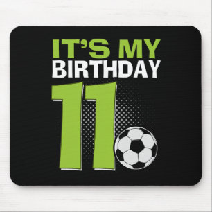 It's My 11th Birthday Boy Soccer Footll 11 Years O Mouse Pad