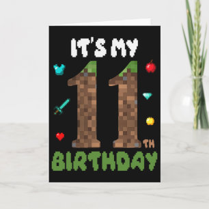 Its My 11th Birthday Funny 11 Yrs Old Video Gamer  Card