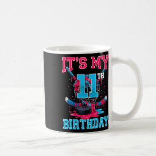 It's My 11th Birthday Hockey 11 Year Old Ice Cream Coffee Mug